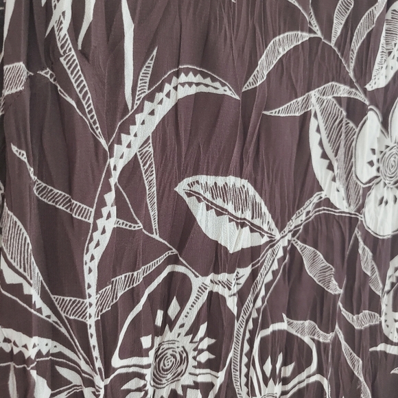 Vintage 80's Crepe Floral Short Sleeved Maxi Dress By Linea Domani Italy - Picture 13 of 16